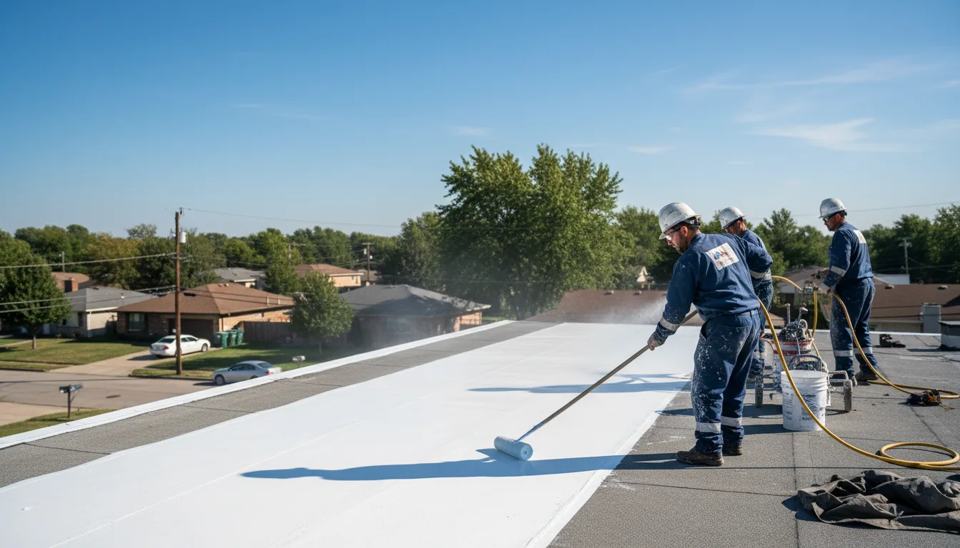 Commercial roof coating in Wheeler, IL near me